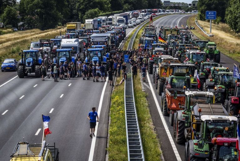Agricultores en Holanda protestas